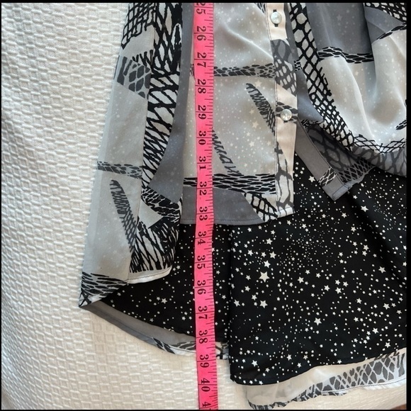 Kirna Zabete For Target Black, Grey And White Abstract Stars High-Low Dress - Picture 16 of 16